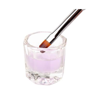 Kalolary 2 Pcs Mini Dappen Dish Set for Nail Acrylic Powder - Glass Crystal Cup with Stainless Steel Lid for Nail Art Manicure - Buy Online on SooperMarket.com