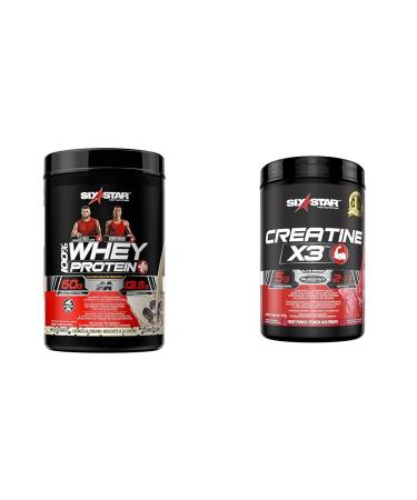 Whey Protein Powder Six Star 100% Whey Protein Plus & plus BCAA Six Star Creatine X3 Powder Creatine Monohydrate and Creatine HCl