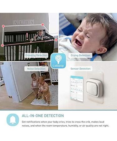 Lollipop Baby Monitor (Cotton Candy) - Contactless Breathing & Crying Monitoring - WiFi Smart AI Camera - Buy Online on SooperMarket.com