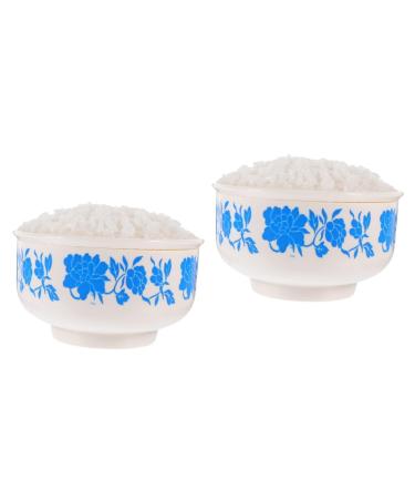 Toyvian 2pcs Simulated Rice Toy Models Food Plastic Cooked Rice Artificial Rice Fake Rice Fake Steamed Rice Model Decorative Model Decorative Cooked Rice Home Decor Ornaments Pvc Big Bowl