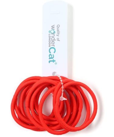 12 PCS Elastic Hair Bands 3mm Elastic Hair Ties Ponytail Holders Bulk Hair Ties No Metal Gentle Elastics for Women Men Girls Kids (Red) - Buy Online on SooperMarket.com