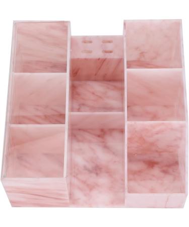 Acrylic Eyelash Beauty Organizer with Tweezers Holder | Marble Pink Display Boxes for Home and Salon - Buy Online on SooperMarket.com