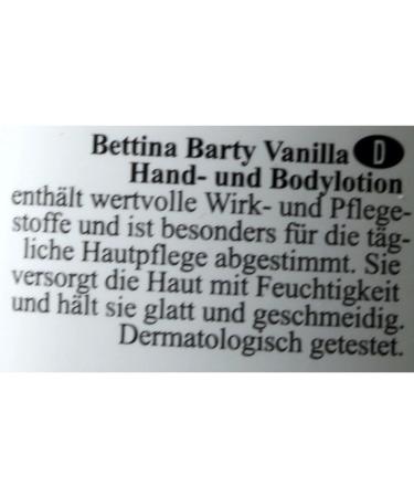 Bettina Barty Vanilla Hand & Body Lotion 500ml - Nourishing Moisturizer for Soft Skin | International Shipping Available - Buy Online on SooperMarket.com