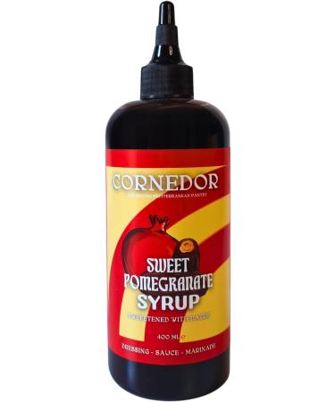 CORNEDOR - Sweet pomegranate Syrup | 400 ml | Sweetened with Dates(50% pomegranate 50% dates) | Syrup Dressing Sauce Marinade | No Added Sugar No Additive Pomegranate & Date 400 ml
