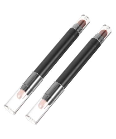 FOYTOKI 2pcs Eye Makeup Tool Makeup Eye Brushes Eye Makeup Pen Stick Eye Shadow for Women Abs Black