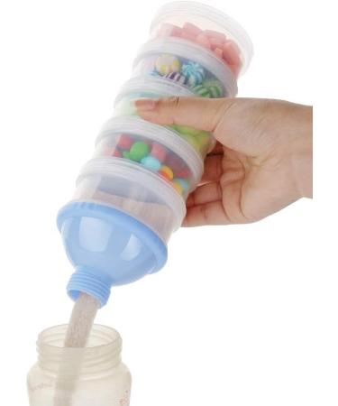 Felly Portable 4-Layer Formula Dispenser & Snack Storage Box - Blue | Ideal for Travel & Outdoor Activities - Buy Online on SooperMarket.com
