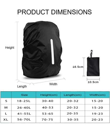 GUKOY Waterproof Backpack Rain Cover with Reflective Strap (18-70L) 2 Adjustable Anti Slip Cross Buckle Strap Rainproof Snowproof Dustproof Anti-Frost Covers XL (for 56-70L backpack) - Buy Online on SooperMarket.com