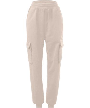 Women Comfy Gym Sport Joggers Sweatpant Drawstring High Waisted Trouser Causal Cycling Pant Jogging Bottoms Lounge Wear 3546-djufh-b-beige M - Buy Online on SooperMarket.com