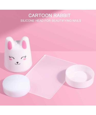 Jingling Silicone Nail Stamper - Cartoon Design with Soft Scraper for DIY French Nail Art & Manicure Tools - International Shipping Available - Buy Online on SooperMarket.com