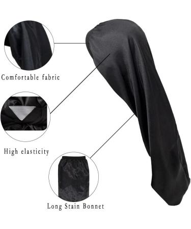 Shop Ladaypoa Women s Satin Sleeping Cap - Curly Hair Silk Hood Double-Layer Adjustable Black & Leopard Pattern - Buy Online on SooperMarket.com