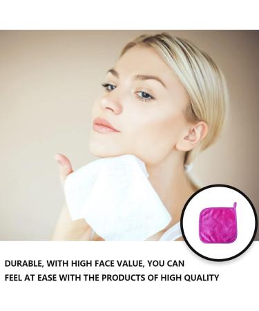 Dajidafu 10 Pieces Face Cleaning Cloth Reusable Washable Replacement Solid Color Hanging Girls Makeup Cosmetic Remover Pad Rose Red - Buy Online on SooperMarket.com