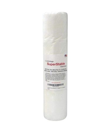 Superpunch Wash Away Stabilizer, SuperStable H2O "Eau" Gone White FSL 12 inch x 10 Yard Roll - Machine Embroidery Stabilizer Backing, Wash n Gone Wash Away for Free Standing Lace, Made in USA 12" x 10 yards