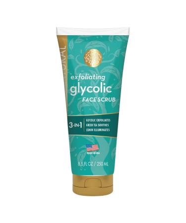 Arganatural Exfoliating Glycolic Facial Scrub with Green Tea and Lemon Targets Blackheads & Large Pores 8 Fl Oz 237 ml