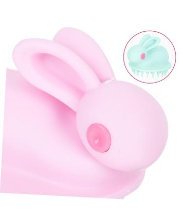 Kisangel 8 Pcs Rabbit Head Scrubber Stimulation Massage Hair Brushes - Silicone Baby Scalp Massager Shampoo with Handle for Cleaning - Adorable Design - 6.7X6CMx4pcs - Buy Online on SooperMarket.com