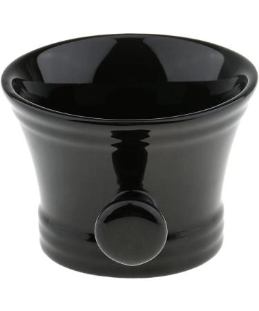 Black Ceramics Men Shaving Mug Bowl | Premium Barber Beard Shaving Brush Soap Cup - Buy Online on SooperMarket.com