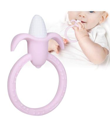 Infant Silicone Teether - BPA Free Soft Pink Teething Toy for Toddlers | Safe Chewing & Soothing Solution - Buy Online on SooperMarket.com