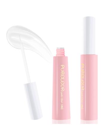 PURELEOR White Eyelash Glue Waterproof Latex Free for Sensitive Eye Strong Hold False Eyelashes Adhesive for Strip Lashes Fast Drying Lash Glue 10ml 0.35oz