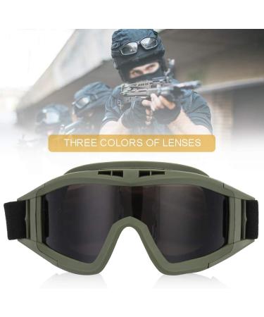 Soluptanisu Tactical Airsoft Glasses - Anti-Fog Military Eye Protection for Paintball & Ski (Green) - Buy Online on SooperMarket.com