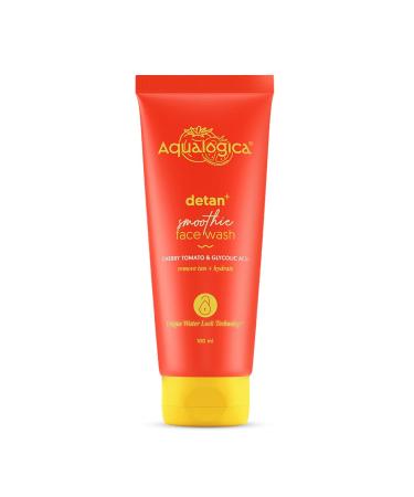 Detan+ Smoothie Face Wash | with Cherry Tomato | Helps Reduce Tanning & Hydrates Skin | Gently Cleanses Dirt & Oil without Dryness | 3.38 Fl Oz/100ml