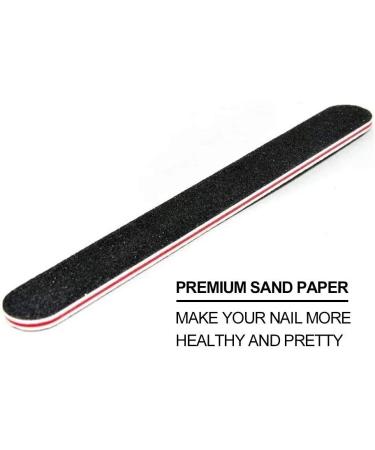 10PCS Professional Nail File Set - Double Sided Emery Board (100/180 Grit) for Acrylic False Nails - Home and Salon Use - Buy Online on SooperMarket.com