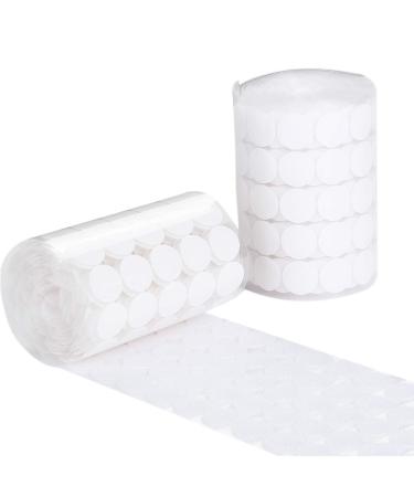 Sticky Back Coins White Self Adhesive Dots 500pcs(250 Pairs) 1 Diameter Hook & Loop Dots Taps Perfect for School  Office White 1Diameter