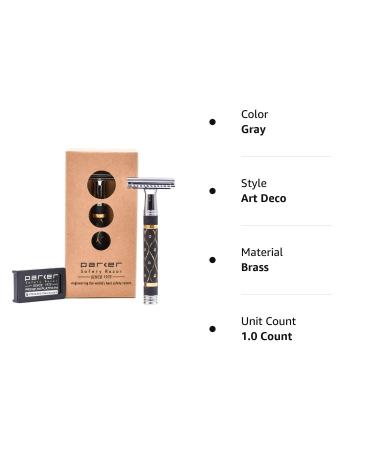 Parker Safety Razor 65R Super Heavyweight Double Edge Safety Razor - Includes 5 Blades | International Shipping Available - Buy Online on SooperMarket.com