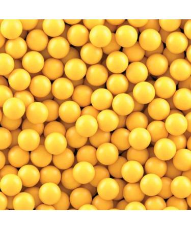 Seamless 500 Count X 0.43 Cal. Yellow PVC/Nylon Riot Balls Self Defense Less Lethal Practice Paintball