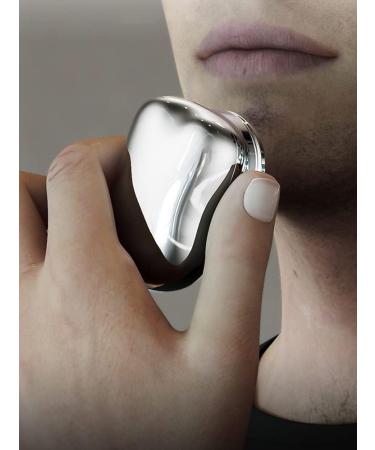 Portable Electric Razor for Men - USB Rechargeable Mini Shaver for Travel & Home - One Button Operation - Perfect Gift (Blue - Buy Online on SooperMarket.com