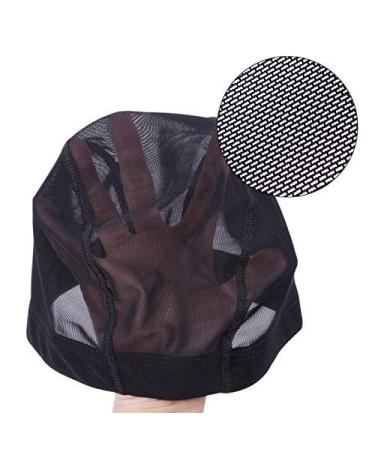 Shop Black Mesh Dome Wig Cap - 2-Pack for Wigs | Wide Rubber Band | Perfect Hair Network - Buy Online on SooperMarket.com