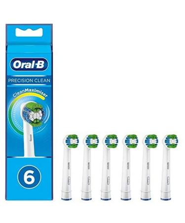 Oral-B Precision Clean Brush Heads with CleanMaximiser Bristles for Optimal Cleaning - Pack of 6