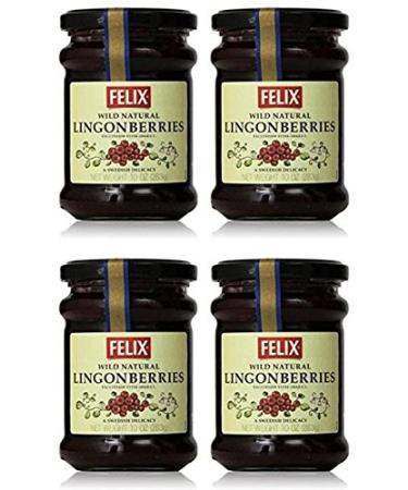 Felix Lingonberries - 10 Ounces (Pack of 4) 10 Ounce (Pack of 4)
