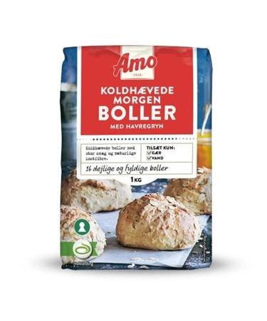 Amo Morgenboller | Cold Rise Breakfast Rolls Mix | Makes 16 Danish Rolls | 1kg