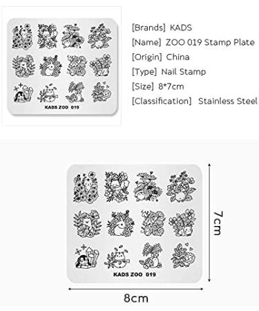 KADS Nail Art Stamping plate Nail Template Nail Art Design Tool Nail DIY Design Image Plate (ZO019) - Buy Online on SooperMarket.com