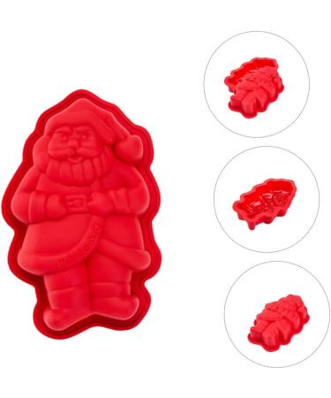 PRETYZOOM 2 Pcs Baking Mold Christmas Cookie Shape Christmas Resin Moulds Xmas Silicone Xmas Embossing Silicone Christmas Chocolate Molds Sandwich Xmas Molds Candle Silica Gel Fudge 18.2X11.5X3CM As Shown - Buy Online on SooperMarket.com