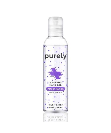 Purely Fresh Linen Vegan Cleansing Hand Gel Infused With Jojoba Beads for Moisturised Skin 100ml
