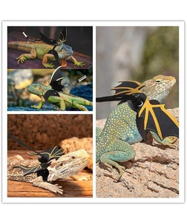 Bearded Dragon Lizard Leash Harness - 3 Size Pack Lizard Wing Traction Harness Leash for Lizard Reptiles Amphibians Small Pet Small/Medium/Large - Buy Online on SooperMarket.com