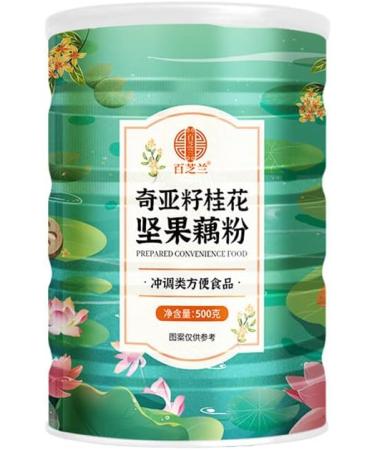 Chia Seed Sweet Scented Osmanthus Nut and Lotus Root Powder Soup Instant Brewed Meal Replacement Porridge Brewed Nut Lotus Root Starch Soup Nutritious and Healthy Breakfast (3 can) - Buy Online on SooperMarket.com