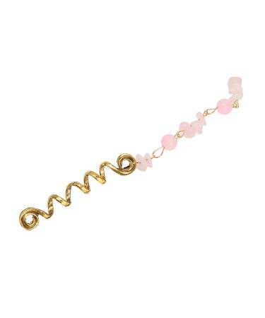 Hair Dreadlock Jewelry Exquisite Alloy Hair Braiding Rings 5 Pieces Large Size for Party (Pink)