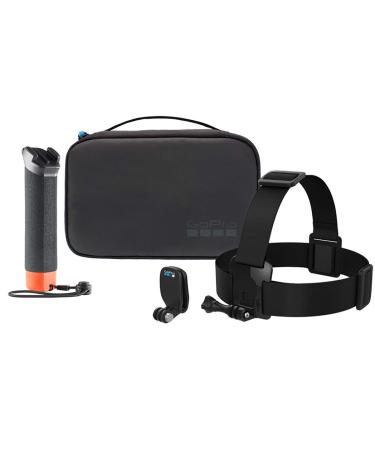 Go Pro Adventure Kit Includes The Handler (Floating Hand Grip), Head Strap + QuickClip, and Compact Case - Official GoPro Accessory (AKTES-002)