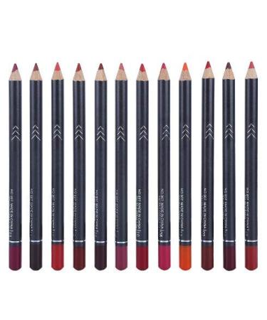 12 Colors Lip Liner Pencil Lip Makeup Soft Pencils Mattee Waterproof Lip Liner Pencil Lipstick Pen Long-lasting Comestic Tool Matte Lip Liner Pencil Set