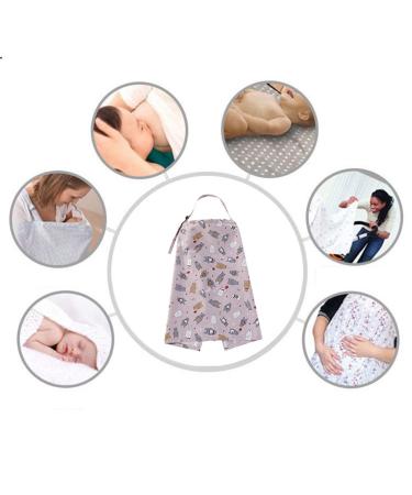 Multi-Purpose Silent Breastfeeding Scarf & Protection Apron with Pockets - Gray | Normal Protection for Moms On-the-Go - Buy Online on SooperMarket.com