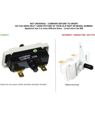 Buy EQUIP. DR US 407881 Compatible Frigidaire Laundry Switch - Push Start | International Shipping Available - Buy Online on SooperMarket.com
