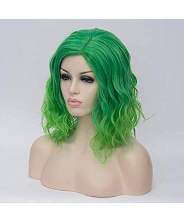 BGHJUE Green Wig Partial Short Curly Hair Wigs
