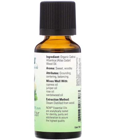 Buy Now Foods Organic Atlas Cedar Essential Oil 1 fl oz - 100% Pure & Natural - Buy Online on SooperMarket.com