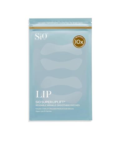 SiO LipLift Beauty Patches - Overnight Smoothing Wrinkle Reducer for Lip & Smile - 4 Week Supply Clinically Tested Reusable Patches 4 Patches New Packaging