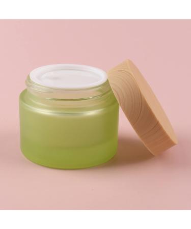 Zeoabsy 4-Piece 30ml Matt Green Glass Cremedose Set - Screw Lid Ointment Pots for Cosmetics Gels & Creams - Ships Internationally - Buy Online on SooperMarket.com