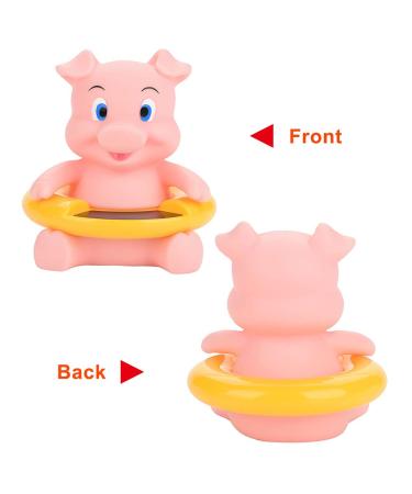 Cartoon Animal Digital Water Thermometer Baby Bath Toy - Pink Pig Design - Buy Online on SooperMarket.com