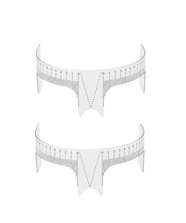 2PCS Plastic Tattoo Eyebrow Grooming Stencil & Measure Tools - White - Buy Online on SooperMarket.com