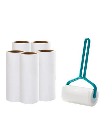 300 Sheets Extra Sticky Lint Roller for Pet Hair 1 Handle +5 Refills 60 Sheets per Refills Sticky Roller for Car Seat Rodillo quitapelusas Fur Removal Tool(Color:Pink)