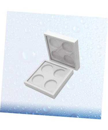 FOYTOKI 2pcs 4 Eyeshadow Palette Empty Eyeshadow Case Empty Lipstick Aluminum Tin Jars Eyeshadow Pan White - Buy Online on SooperMarket.com